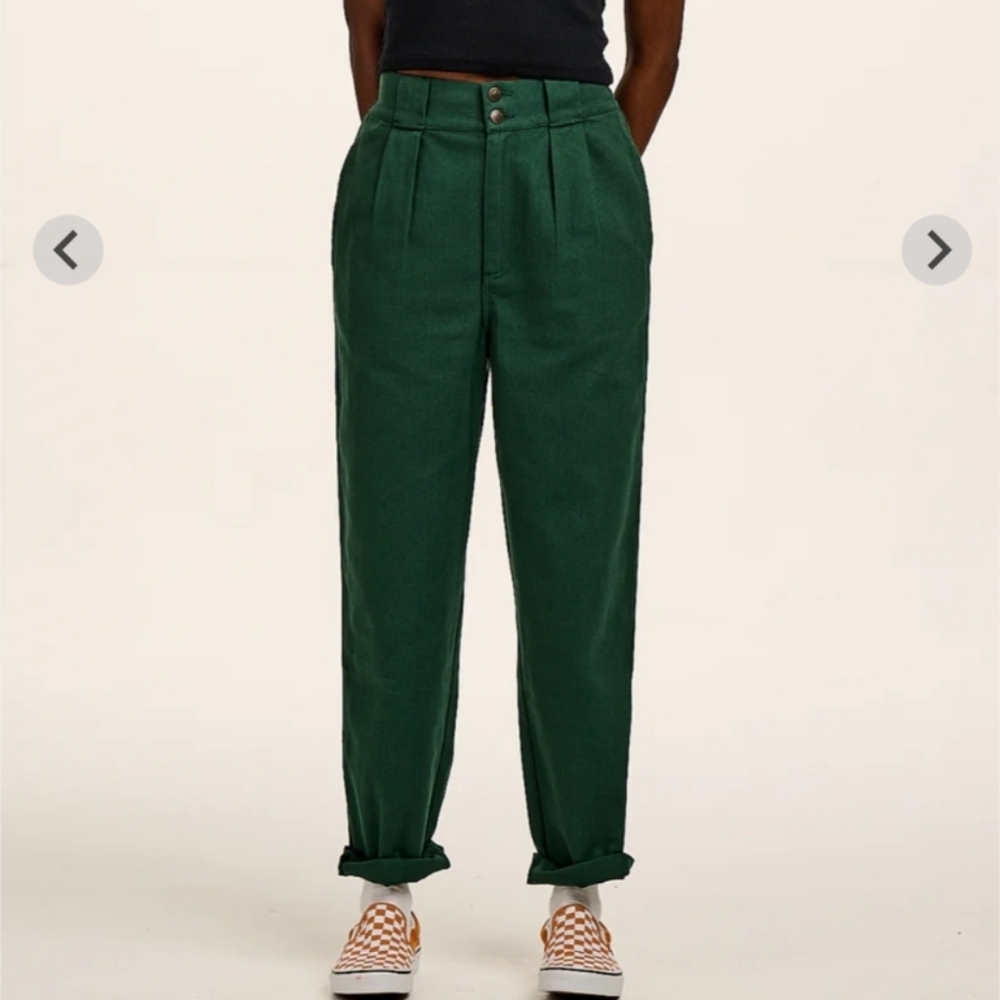 Lucy & Yak Green Straight Leg Pants